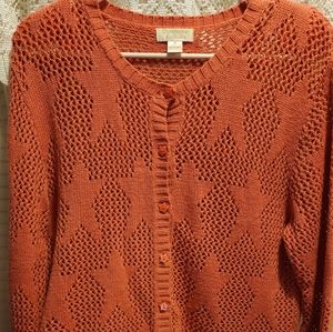 Christopher and Banks Star Button Up Cardigan w Should pads in Medium.